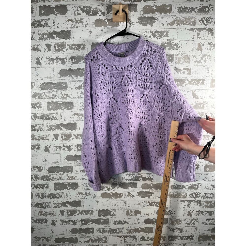 Aerie | women lilac purple knitted crewneck sweater - Picture 6 of 9